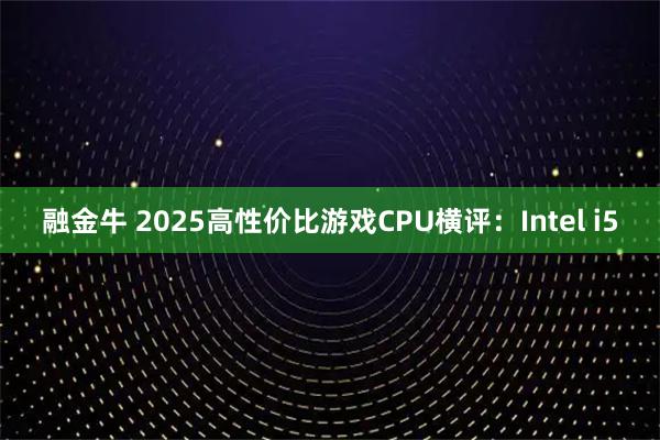 融金牛 2025高性价比游戏CPU横评:Intel i5